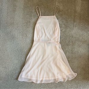Lulus Light Pink/Cream/Beige A-Line Dress - Small
